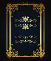 Luxury frame design card design antique luxury vintage. Fashionable frame template. Set of gorgeous foreheads. vector