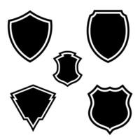 Set of vintage label and badges shape collections. Vector illustration. Black template for patch, insignias, overlay.