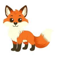Cute fox. Vector baby illustration