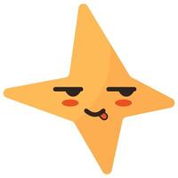 dibujado a mano estrella kawaii elemento. vector icono