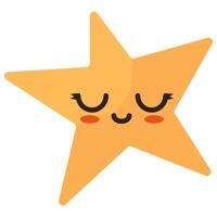 dibujado a mano estrella kawaii elemento. vector icono