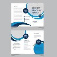 business trifold brochure template design with minimalist layout and modern concept use for business catalog and profile vector