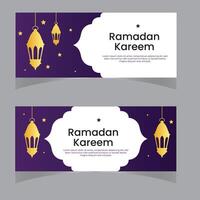 Islamic Ramadan background for social media cover template vector