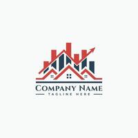 Real Estate Graph Business Logo Ideas vector