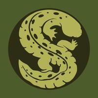 chino gigante salamandra, juerguista icono, salamandra vector diseño ilustración