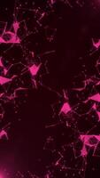 Abstract tech network connection dots. Digital technology and big data analysis 4k vertical background video