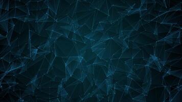 Abstract tech network connection dots. Digital technology and big data analysis 4k background video