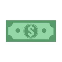 billete de banco vector icono aislado en blanco antecedentes. dólar Billetes diseño ilustración para el concepto de dinero, poder, inversión y éxito.