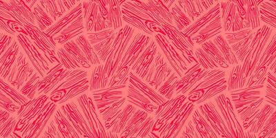 Bright simple seamless pattern with abstract shapes red tree. Vector hand drawn sketch. Stylized geometric texture tree patterned. Collage for printing, design, fabric