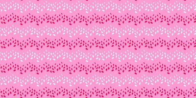 Trendy colorful pink seamless pattern with striped zigzag in a dot. Creative simple background with lines and texture dots, drops, spots. Vector hand drawn sketch shape. Design for fashion, textile