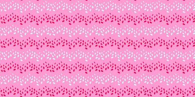 Trendy colorful pink seamless pattern with striped zigzag in a dot. Creative simple background with lines and texture dots, drops, spots. Vector hand drawn sketch shape. Design for fashion, textile