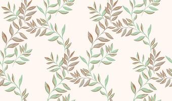 Gently abstract artistic branches leaves intertwined seamless pattern on a light background. Vector hand drawing. Stylized leaf stems printing. Collage template for design, patterned,