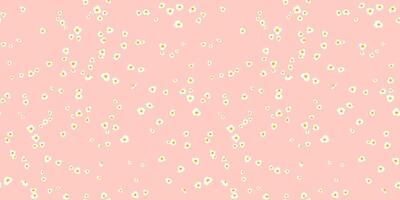 Minimalist tiny shapes flowers or spots, drops seamless pattern. Vector hand drawn sketch. Abstract gently creative polka dots patterned on a peach background.Template for design, printing, collage