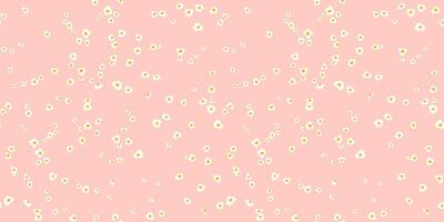 Minimalist tiny shapes flowers or spots, drops seamless pattern. Vector hand drawn sketch. Abstract gently creative polka dots patterned on a peach background.Template for design, printing, collage