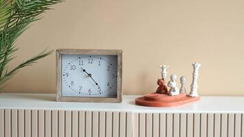 simple modern clock on table video