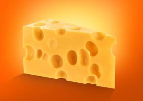 Cheese triangle isolated photo