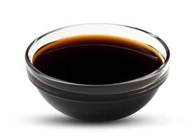 Soy sauce isolated on white photo