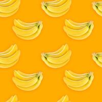 Seamless pattern with bananas isolated on white background, with clipping path photo
