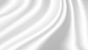 Abstract background, luxurious white fabric or fluid waves or folds of satin silk background. White silk fabric. vector