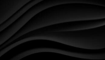 Black abstract background with flowing patterns, dark tones, vector illustration.