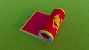 Montenegro Flag - Rolling Animation video