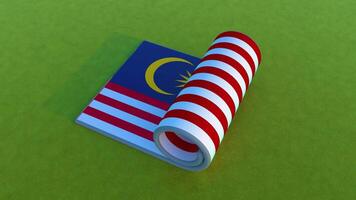 Malaysia Flag - Rolling Animation video