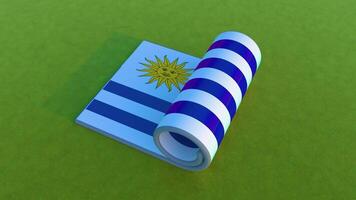 Uruguay drapeau - roulant animation video