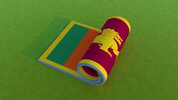 sri Lanka Flagge - - rollen Animation video