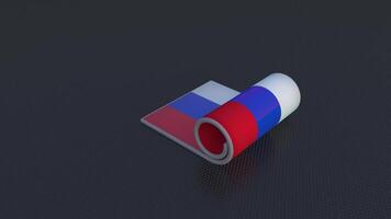 Russie drapeau - roulant animation video