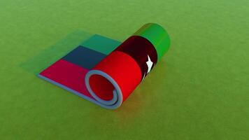 Libia bandera - laminación animación video