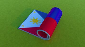Filippine bandiera - rotolamento animazione video