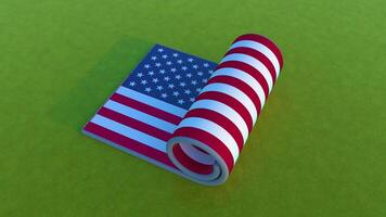unido estados de America bandera - laminación animación video