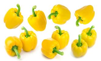 Yellow pepper isolated on white background, with clipping path photo