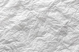 White crumpled paper background photo