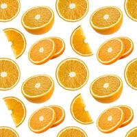Seamless pattern of oranges fruit photo