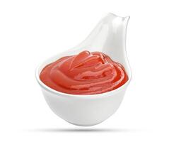 Ketchup isolated on white background. photo