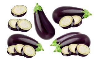 Eggplant isolated on white, with clipping path photo
