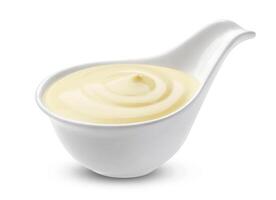 Mayonnaise isolated on white background photo