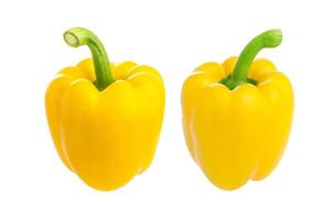 Yellow pepper isolated on white background, with clipping path photo