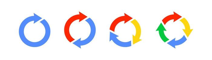 Circle arrows icon. Rotation arrow symbol. Refresh button. Round reload sign. Repeat icon. Vector illustration.