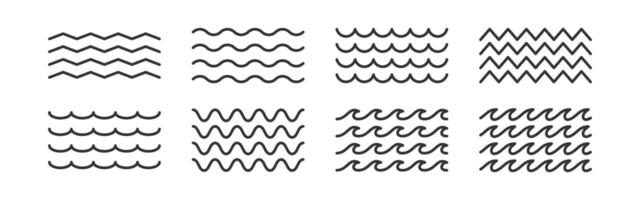 Water wave icon. Liquid abstract shape. Ocean wave element. Nature pattern sign. vector