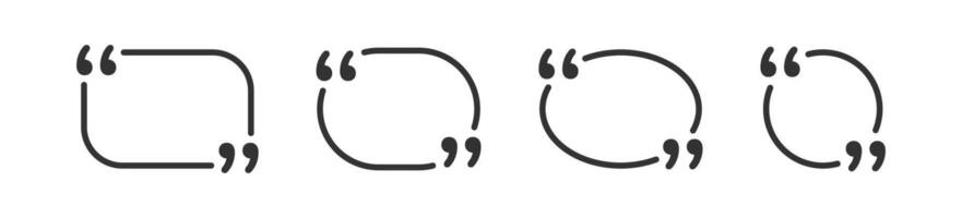 Quote box. Comment frame. Dialogue bubble. Text, message, information border sign. Template quotation paragraph. vector