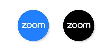 Circle Zoom logotype icon. Social media app. Network application. Popular editorial brand. Vector illustration.