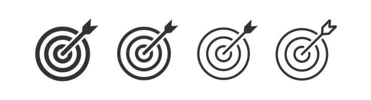 Target icon. Dart goal. Arrow success. Business target. Accuracy aim. Marketing strategy. vector