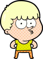 cartoon curious boy png