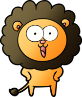 heureux, dessin animé, lion png