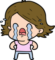 cartoon woman crying png