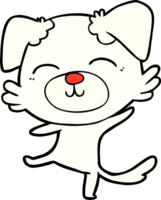 cartoon dog doing a happy dance png