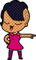 niña feliz de dibujos animados png