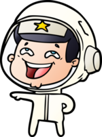 Cartoon lachender Astronaut png